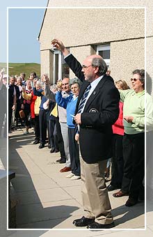 Captain and members toast the future of the Club