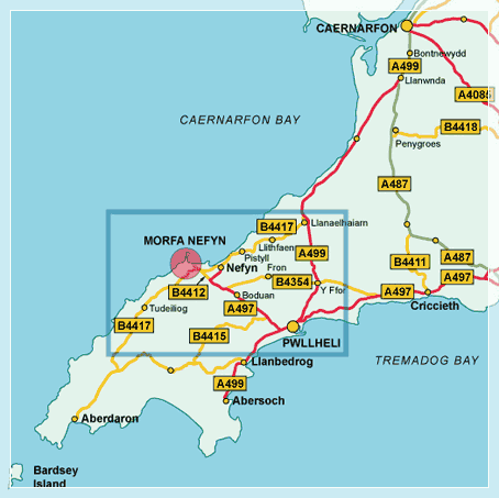 Map of the Llyn pensinsular