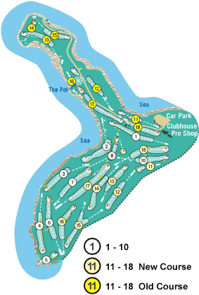 Course plan showing all 26 holes