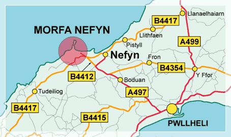 More detailed map of te Nefyn area
